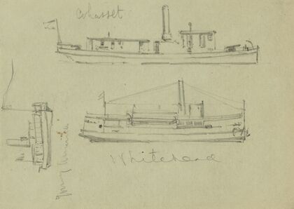Broadside views of the Whitehead, Cohasset, and Young America