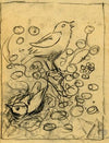 Broedende en fluitende zangvogel