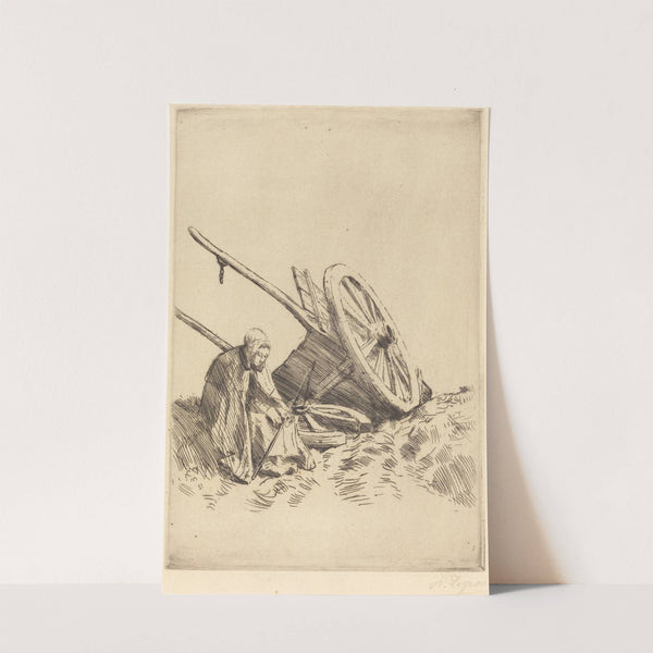 Broken Cart (La charrette brisee) by Alphonse Legros