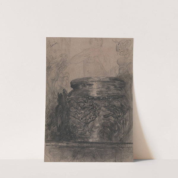 Bronze pot with Apparitions by James Ensor