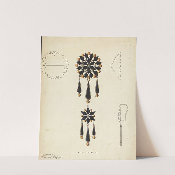 Brooch and Earring by Kurt Melzer