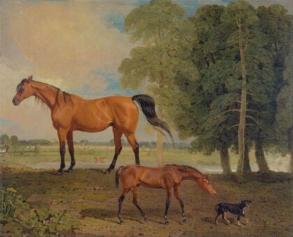 Broodmare With Foal, And A Terrier (1822)