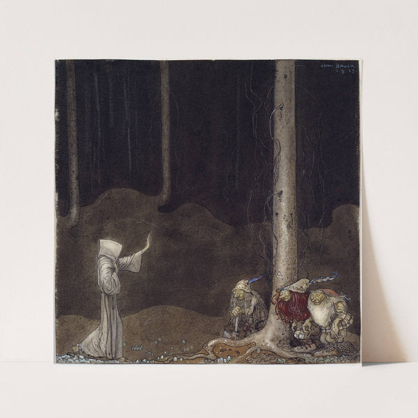 Brother St. Martin and the Three Trolls by John Bauer
