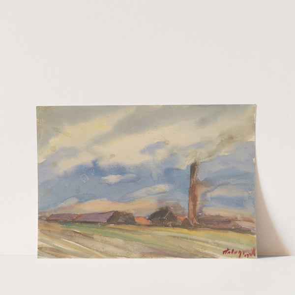 Brown Village (View from the Fields) by Zolo Palugyay