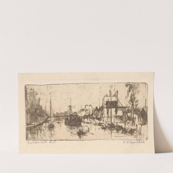 Brug in Delft. (1888-1934) by Willem Adrianus Grondhout