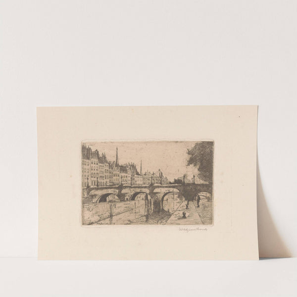 Brug over de Seine in Parijs (1904) by Willem Adrianus Grondhout