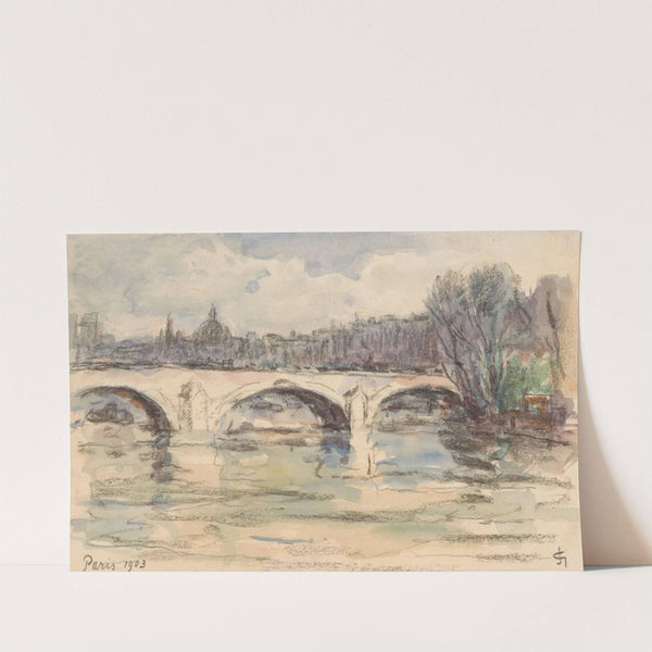 Brug over de Seine, Parijs by Carel Nicolaas Storm van 's-Gravesande