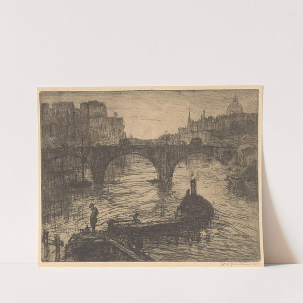 Brug over de Theems in Londen (1915) by Willem Adrianus Grondhout