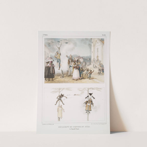 Brûlement de l’effigie du Juda, le samedi saint (1834 - 1839) by Jean Baptiste Debret