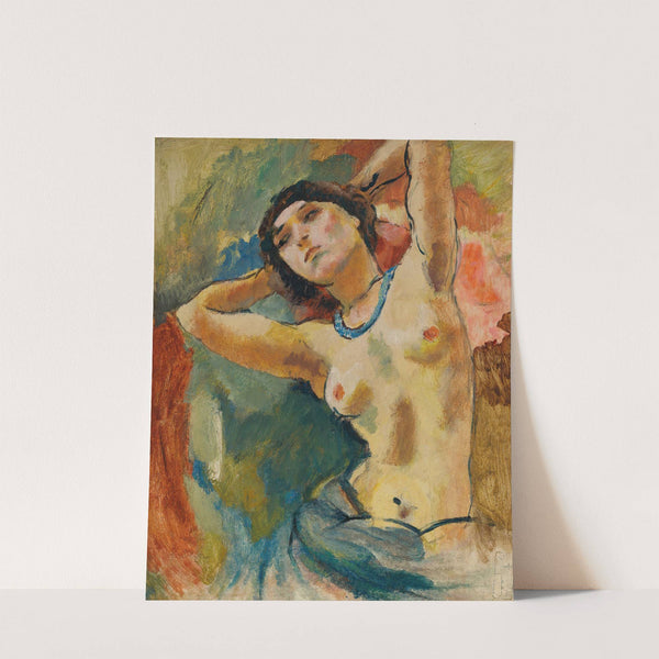 Brune Au Collier Bleu by Jules Pascin