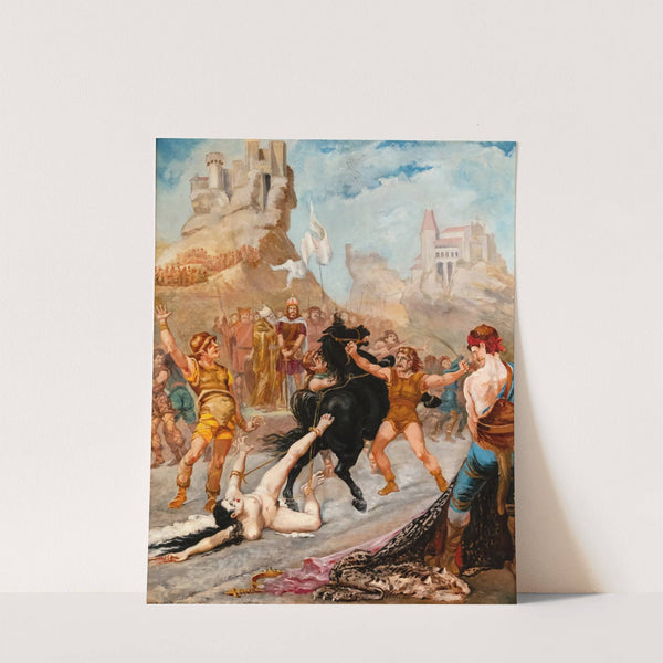 Brunehilde’s death (1885) by Jean-Baptiste Cariven