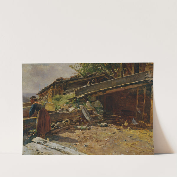 Brunnen beim Wolferlbauer in Bruck-Fusch by Anton Schrödl