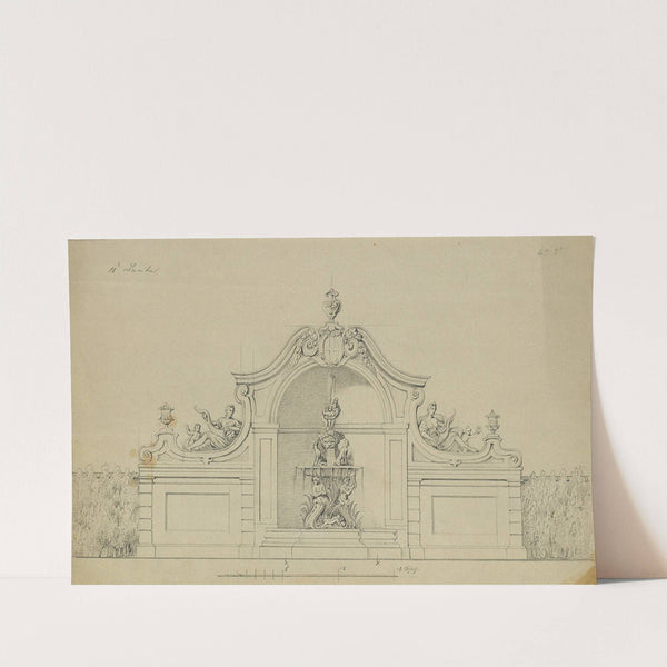 Brunnenanlage im Pfirsichgarten des Oberen Belvederes by Johann Peter Krafft