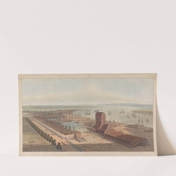 Brunswick Dock on the Thames at Blackwall (1803) by William Daniell