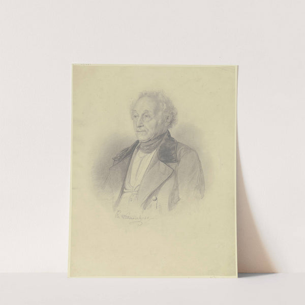 Brustbild des Abgeordneten zur deutschen Nationalversammlung, Johann Adam von Itzstein, nach dem Original gezeichnet. by Philipp Winterwerb