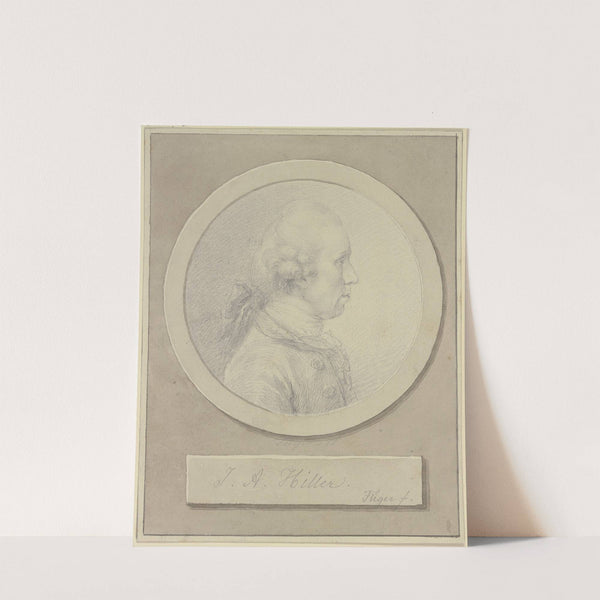 Brustbild des Johann Adam Hiller im Profil nach rechts by Heinrich Friedrich Füger