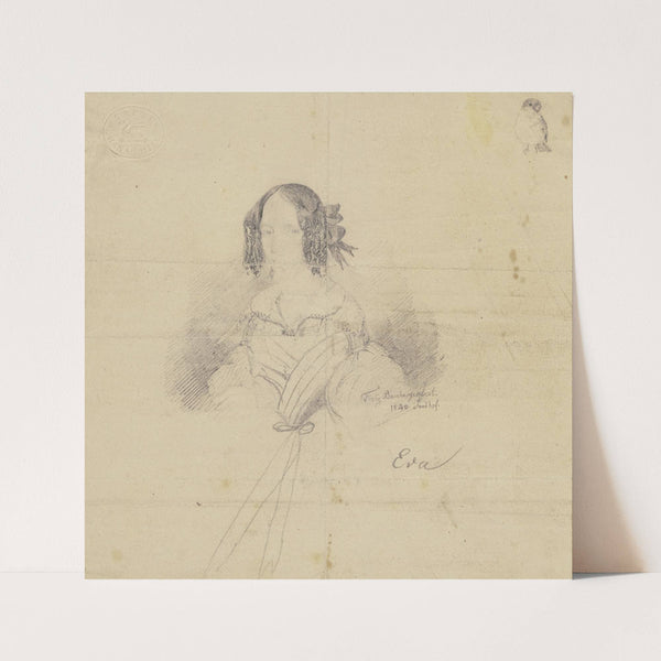 Brustbild einer Dame (Eva) (1840) by Fritz Bamberger