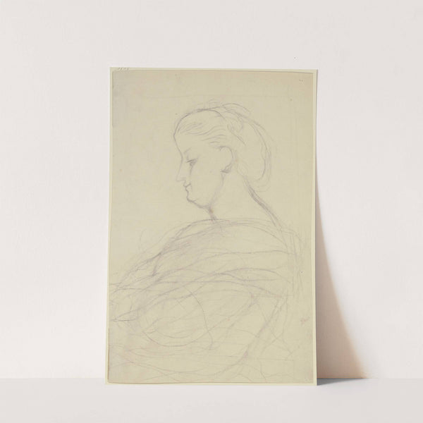 Brustbild einer Frau nach links by Victor Müller