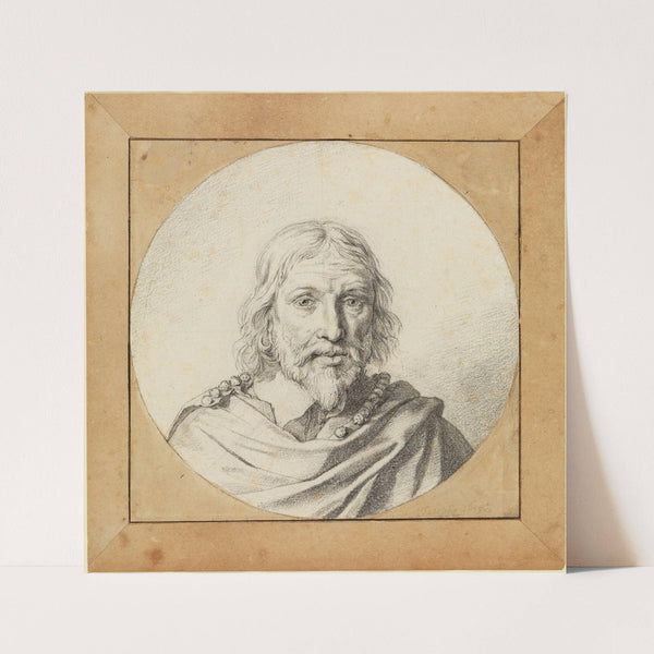 Brustbild eines alten Mannes von vorn (im Rund) (1659) by Jan de Bray