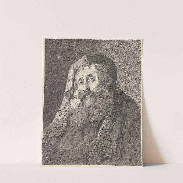 Brustbild eines bärtigen Mannes in Volkstracht (1777) by Tiberius Dominikus Wocher