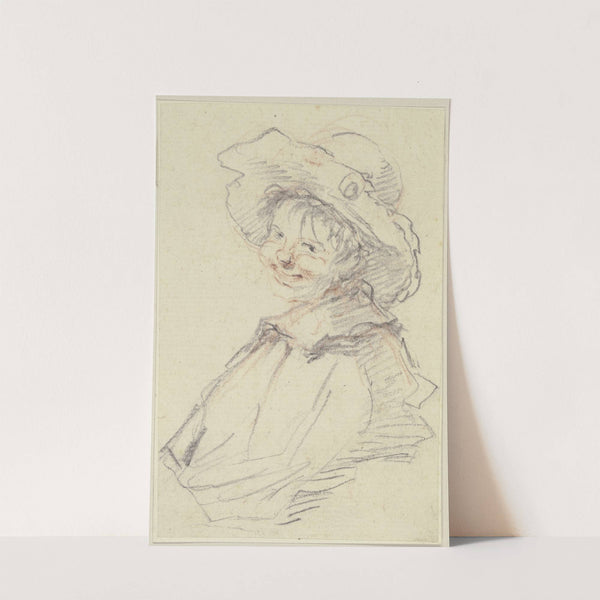 Brustbild eines Betteljungen mit breitkrempigem Hut by Gottlieb Welté