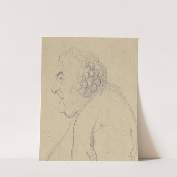 Brustbild eines feisten alten Mannes im Profil nach links by Daniel Nikolaus Chodowiecki