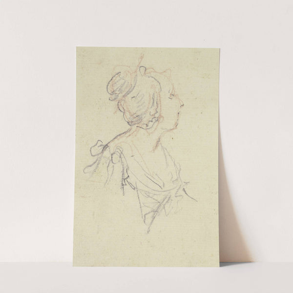 Brustbild eines jungen Mädchens im Profil nach rechts. by Gottlieb Welté