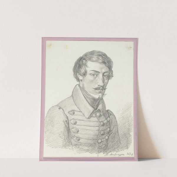 Brustbild eines jungen Mannes by Friedrich Mosbrugger