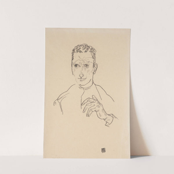 Brustbild eines jungen Mannes (1917) by Egon Schiele