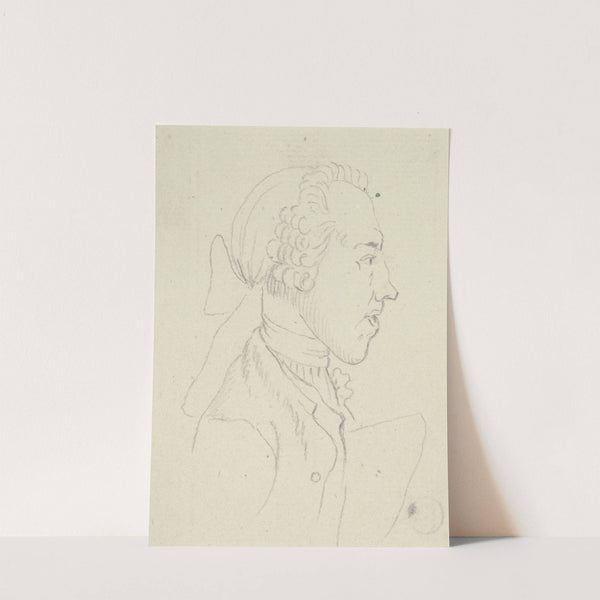 Brustbild eines Mannes mit Haarbeutel im Profil nach rechts by Daniel Nikolaus Chodowiecki