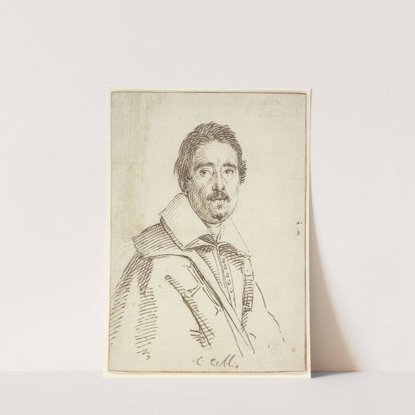 Brustbild eines Mannes mit Schnurr- und Knebelbart und umgelegtem Kragen nach rechts by Claude Mellan