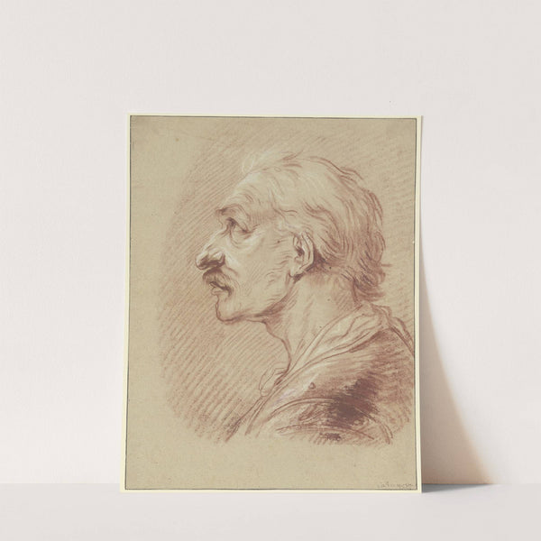 Brustbild eines Mannes mit Schnurrbart im Profil nach links by Francesco Giuseppe Casanova