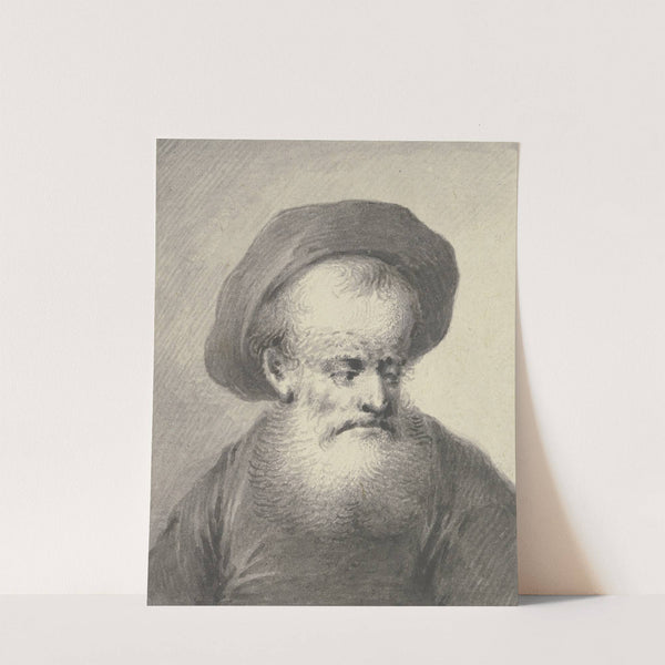 Brustbild eines weißbärtigen Mannes mit Kappe, leicht nach rechts gewandt by Johann Andreas Benjamin Nothnagel