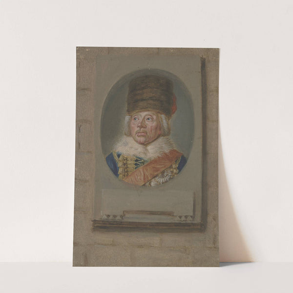 Brustbildnis des Generals Ziethen im Oval, rechteckig gerahmt by Daniel Nikolaus Chodowiecki