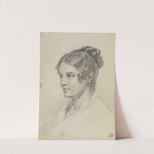 Brustbildnis einer jungen Frau, im Halbprofil nach links gewendet by Friedrich Mosbrugger