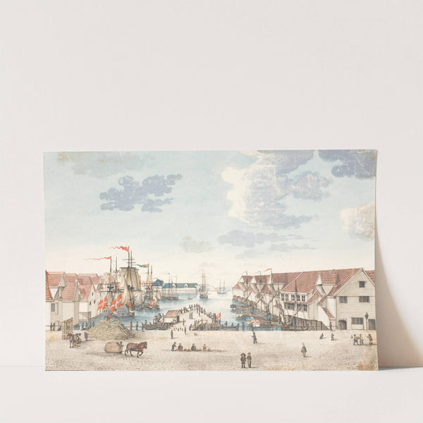 Brygge i Bergen by Johan Christian Dahl