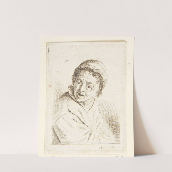 Brystbillede af en kvinde, vendt mod højre, hovedet drejet mod højre skulder by Cornelis Pietersz. Bega