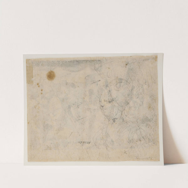 Brystbillede af kvindelig kriger med fjerprydet hjelm by Giovanni Battista Fontana