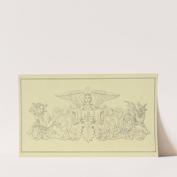 Buchschmuck (Finale mit Engel, Harlekin und Drachen) by Ferdinand Fellner