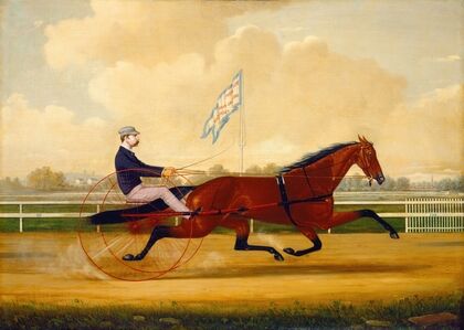 Budd Doble Driving Goldsmith Maid at Belmont Driving Park (1876) — size preview