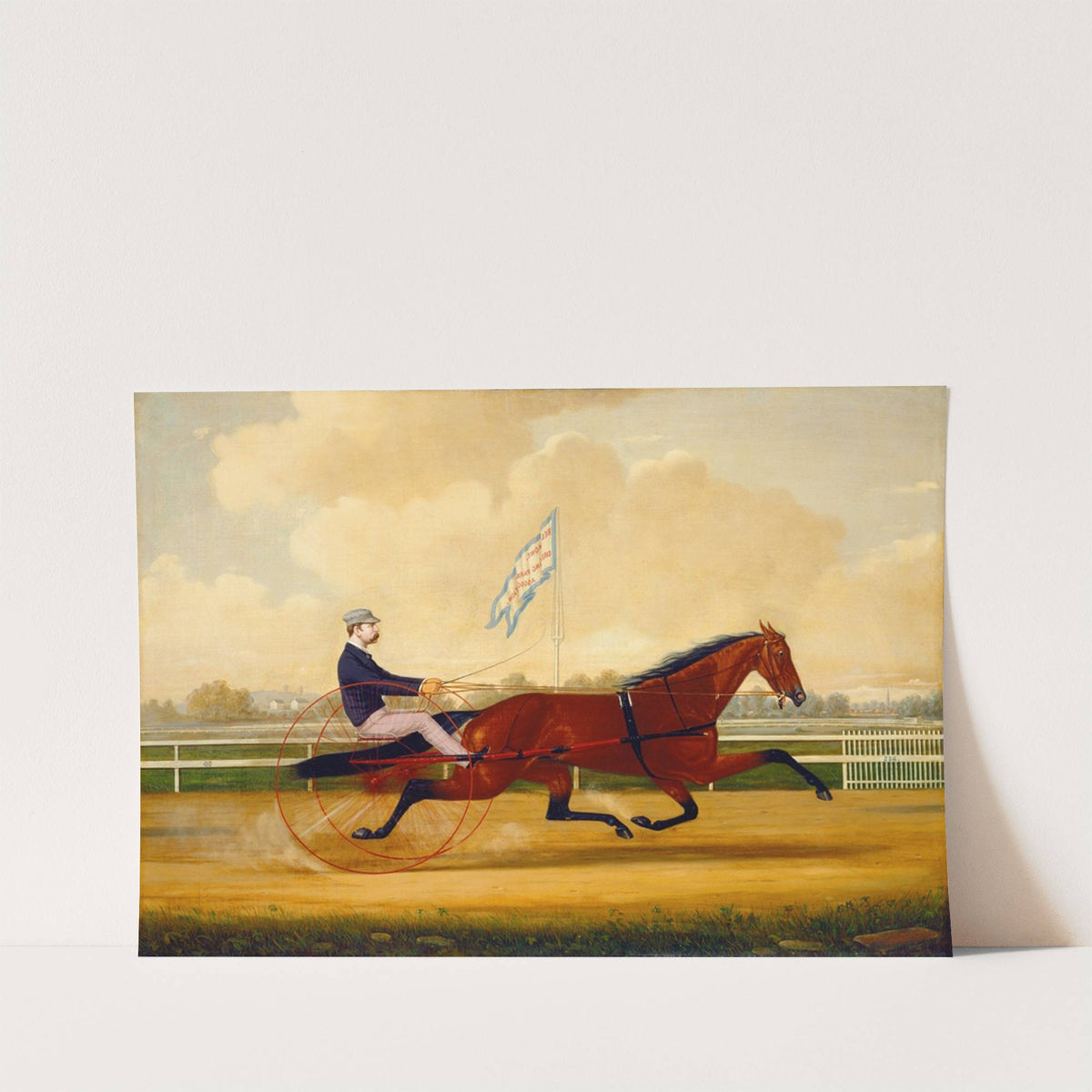 Budd Doble Driving Goldsmith Maid at Belmont Driving Park (1876) by Charles Spencer Humphreys