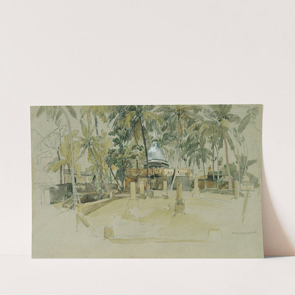 Buddhistischer Tempel auf Ceylon (Sri Lanka) by Joseph Selleny