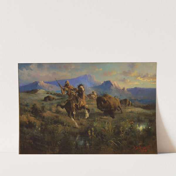 Buffalo Hunt by Edgar Samuel Paxson