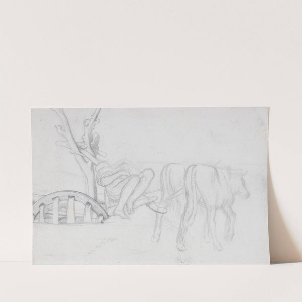 Buffaloes working a pump by William Holman Hunt