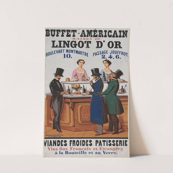 Buffet américain. Maison du lingot d’or (1854) by Imp. Rouchon
