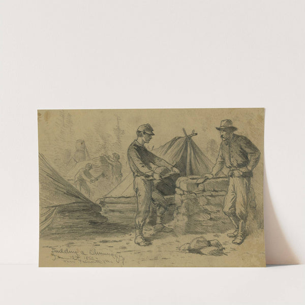 Building a chimney by Edwin Forbes