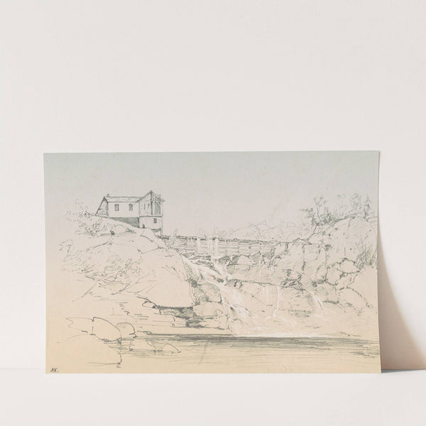 Building by a Dam by John Frederick Kensett