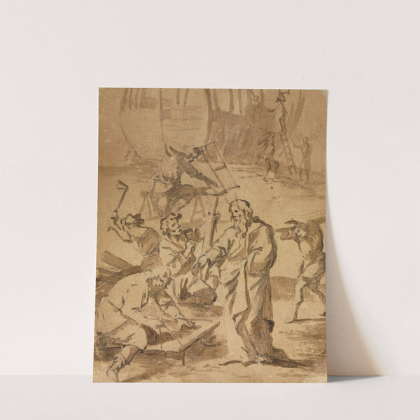 Building of the Ark by Alessandro Magnasco