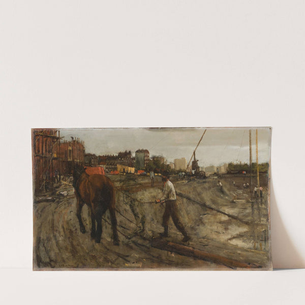 Building site (1890-1910) by George Hendrik Breitner