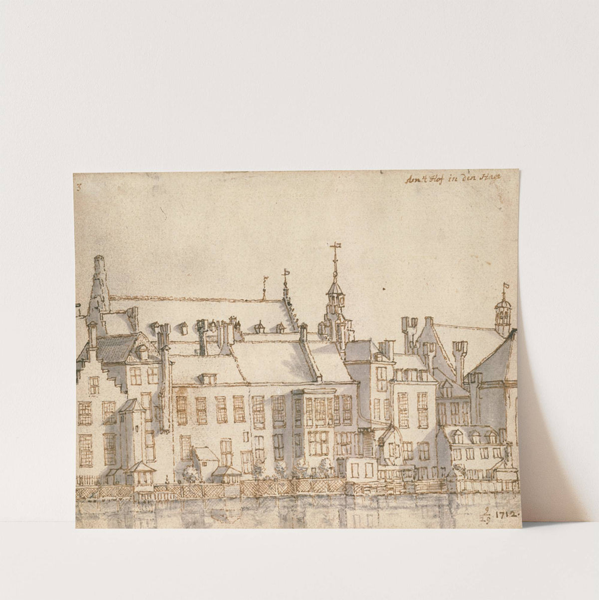 Buildings Along the Hofvijver in The Hague by Valentijn Klotz
